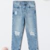 Girls Distressed Slim Fit Jeans