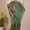 Emerald Green Katan Silk Saree - Silk Mark Certified - Image 4