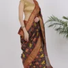 Black Katan Silk Saree - Silk Mark Certified - Image 2