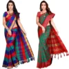 Cotton Fabric Saree For Women's
