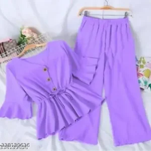 Glamorous Beautiful Top With Pocket Palazzo for kids