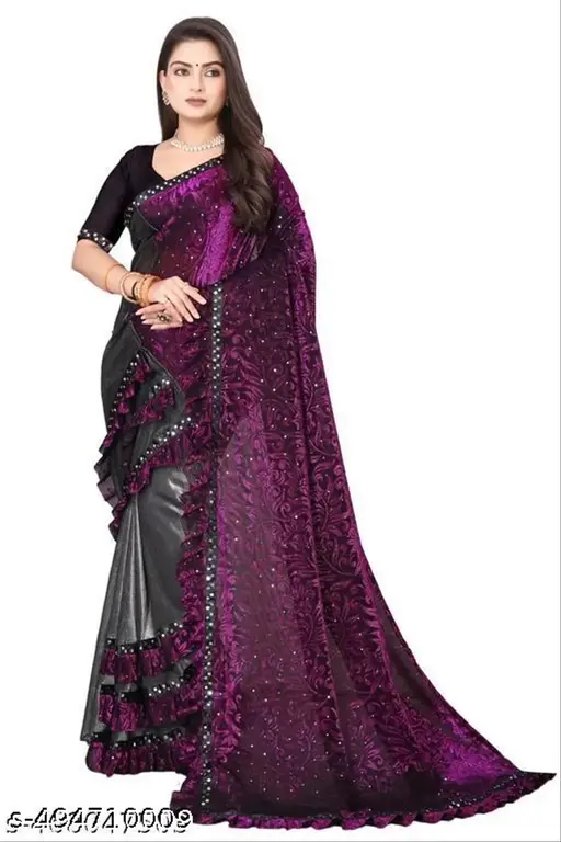 DESIGNER FANCY RUFFLE SAREE