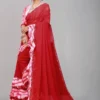Shibori Print Ruffle Georgette Trending Saree printed cotton saree - Image 4