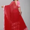 Shibori Print Ruffle Georgette Trending Saree printed cotton saree - Image 2